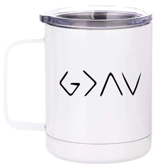 God Is Greater Than The Highs And Lows Gift Front & Back 12oz Stainless Steel Tumbler Cup