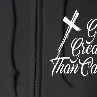 God Is Greater Than Cancer For Survivor Full Zip Hoodie