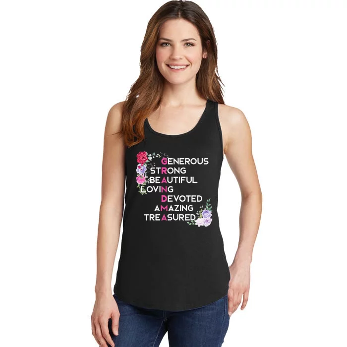 Grandma Is Generous Strong Beautiful Mothers Day Grandmother Ladies Essential Tank