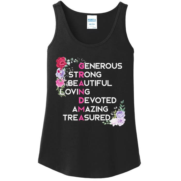 Grandma Is Generous Strong Beautiful Mothers Day Grandmother Ladies Essential Tank