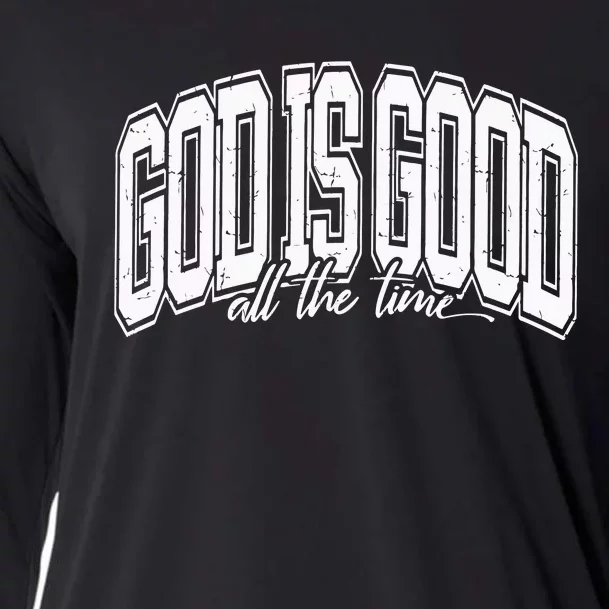 God Is Good All The Time Bible Verse Cooling Performance Long Sleeve Crew