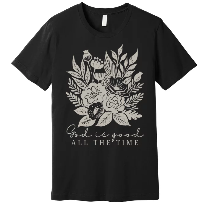 God Is Good  Boho Christian Premium T-Shirt