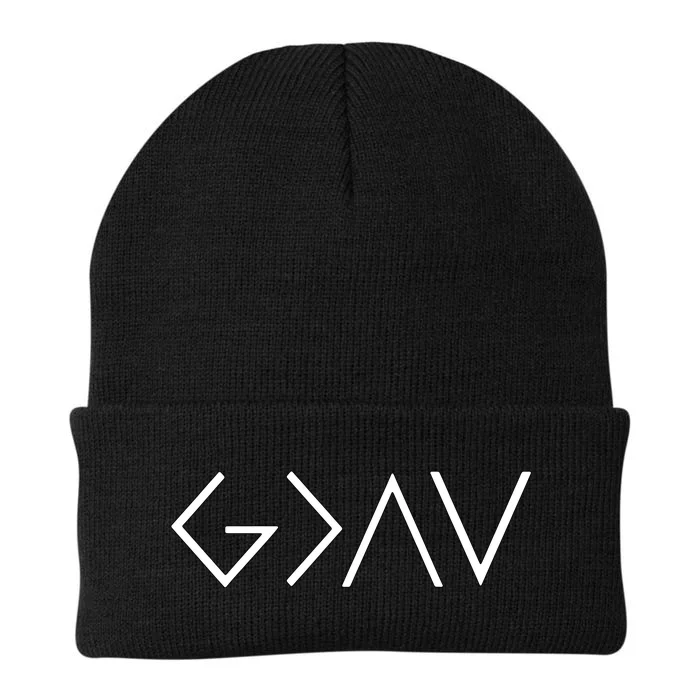 God Is Greater Than The Highs And Lows Christian Knit Cap Winter Beanie