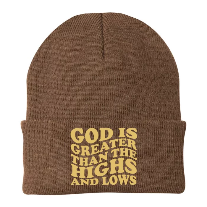 God Is Greater Than The Highs And Lows Knit Cap Winter Beanie