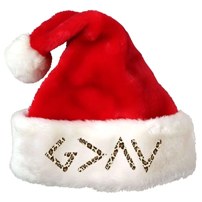 God Is Greater Than The Highs And Lows Gift Premium Christmas Santa Hat