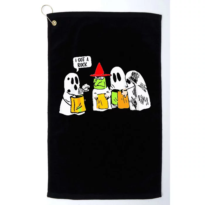 Ghosts I Got A Rock Funny Halloween Platinum Collection Golf Towel