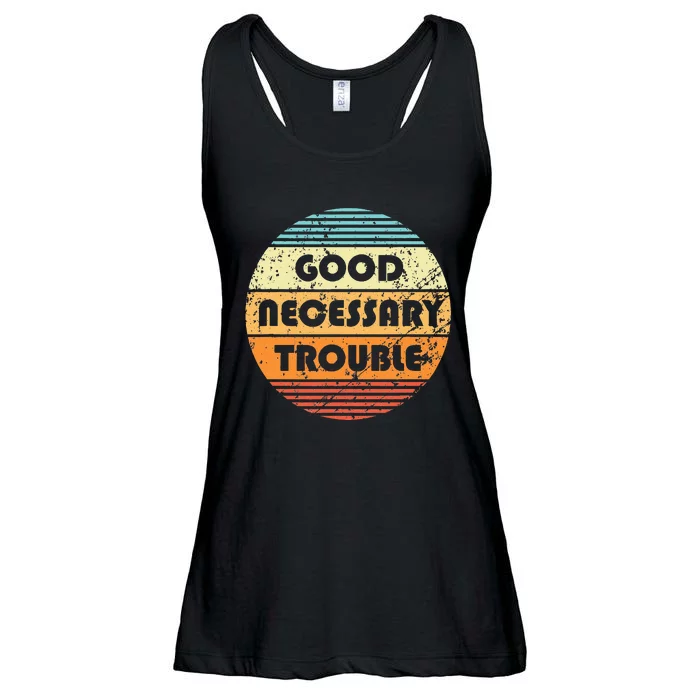 Get In Good And Necessary Trouble Political Quote John Lewis Ladies Essential Flowy Tank