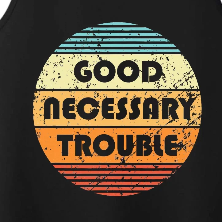 Get In Good And Necessary Trouble Political Quote John Lewis Performance Tank