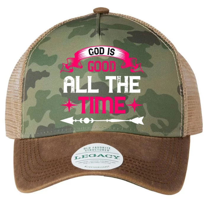 God Is Good All The Time Legacy Tie Dye Trucker Hat