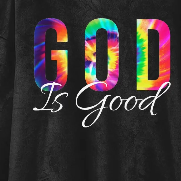 God Is Good Bible Verse Psalm Christian Faith Jesus Tie Dye Hooded Wearable Blanket