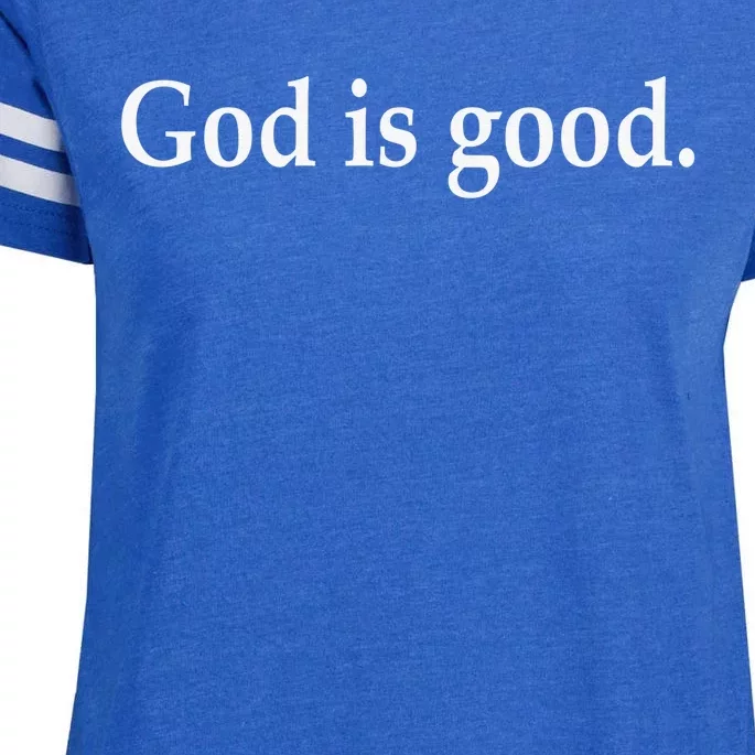 God Is Good All The Time Christian Enza Ladies Jersey Football T-Shirt