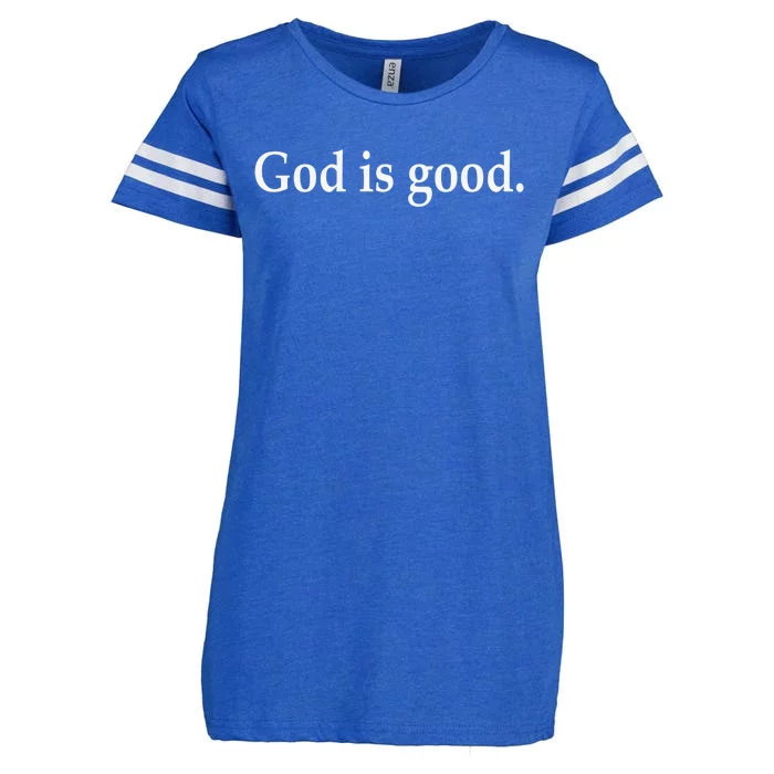 God Is Good All The Time Christian Enza Ladies Jersey Football T-Shirt