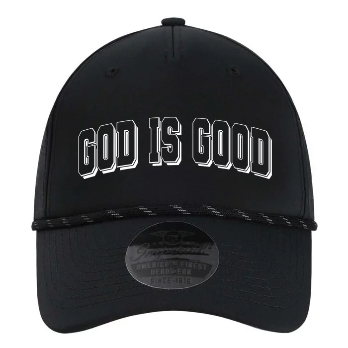 God Is Good Sports University Style Logo Performance The Dyno Cap