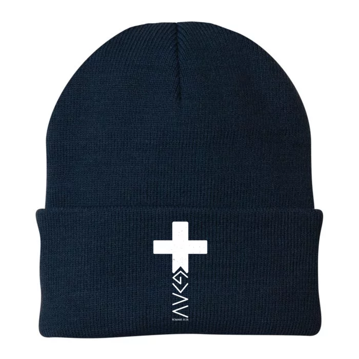 God Is Greater Than Highs And Lows Romans 8 28 Knit Cap Winter Beanie