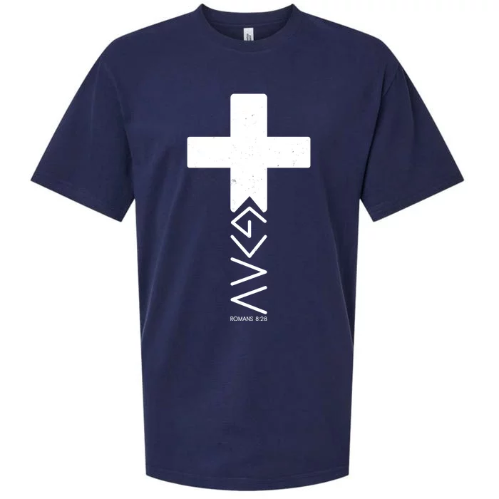 God Is Greater Than Highs And Lows Romans 8 28 Sueded Cloud Jersey T-Shirt