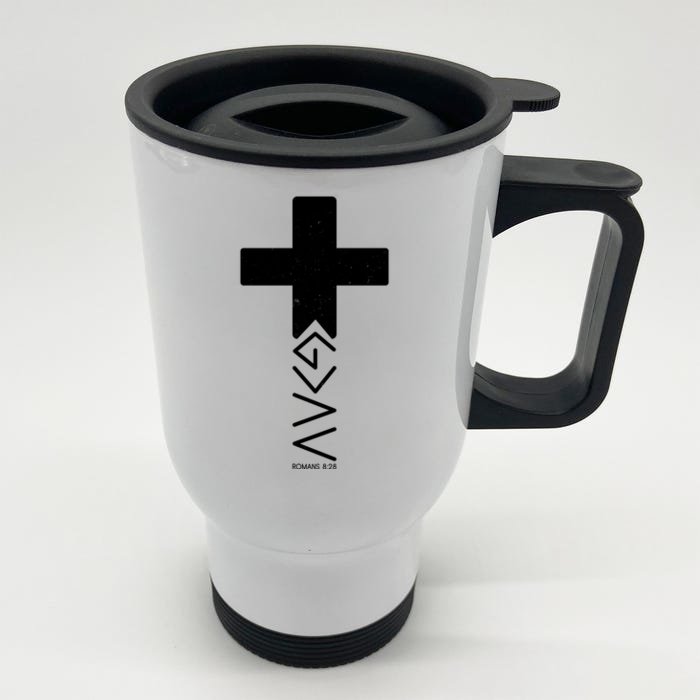 God Is Greater Than Highs And Lows Romans 8 28 Front & Back Stainless Steel Travel Mug