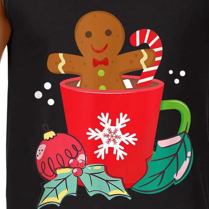 Gingerbread In Hot Cocoa Mug Christmas Holiday Fun Costume Comfort Colors® Tank Top