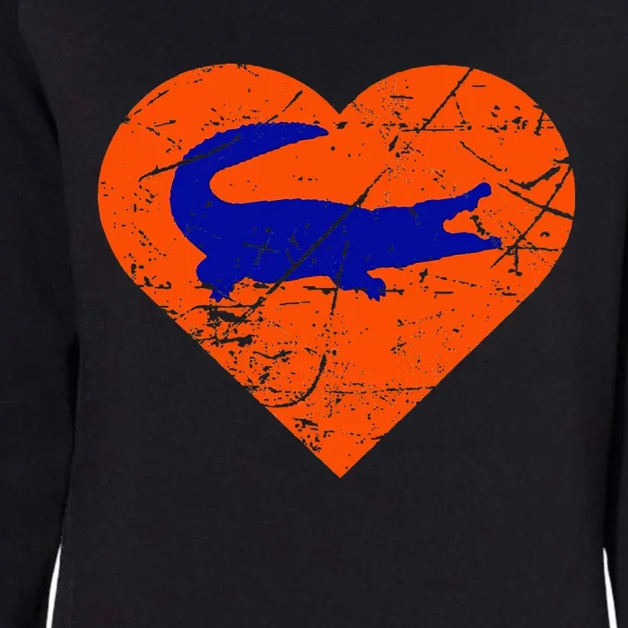 Gators In Heart I Love Gators Womens California Wash Sweatshirt