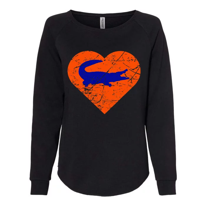 Gators In Heart I Love Gators Womens California Wash Sweatshirt