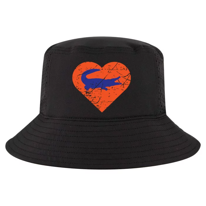 Gators In Heart I Love Gators Cool Comfort Performance Bucket Hat