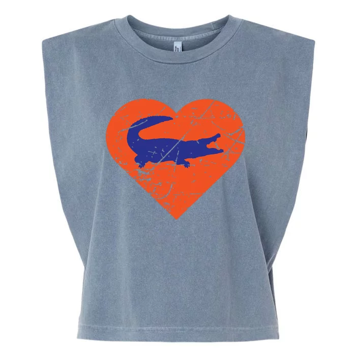 Gators In Heart I Love Gators Garment-Dyed Women's Muscle Tee