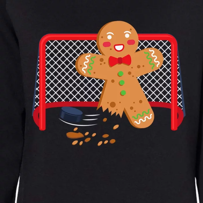 Gingerbread Ice Hockey Christmas Gift Womens California Wash Sweatshirt