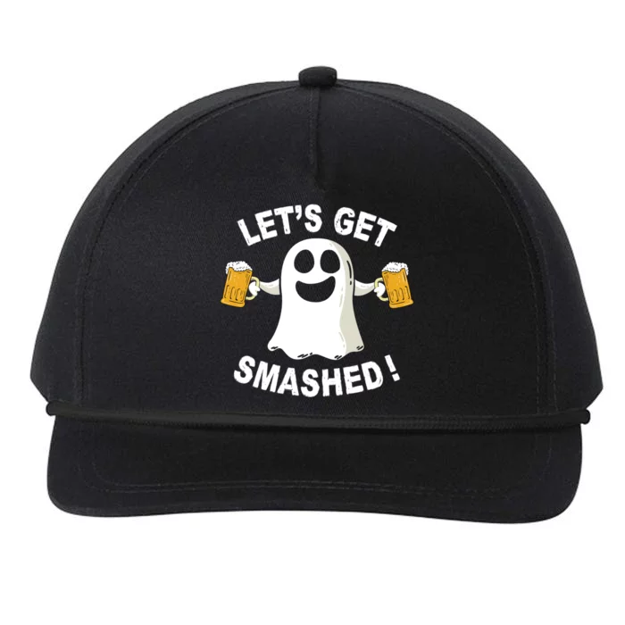 Ghost Ing Halloween Costume LetS Get Smashed Gift Snapback Five-Panel Rope Hat