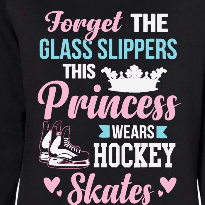 Girls Ice Hockey TShirt This Princess Wears Hockey Skates Womens California Wash Sweatshirt