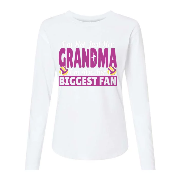 Grandmother Im Her Grandma Im Her Biggest Fan Volleyball Womens Cotton Relaxed Long Sleeve T-Shirt