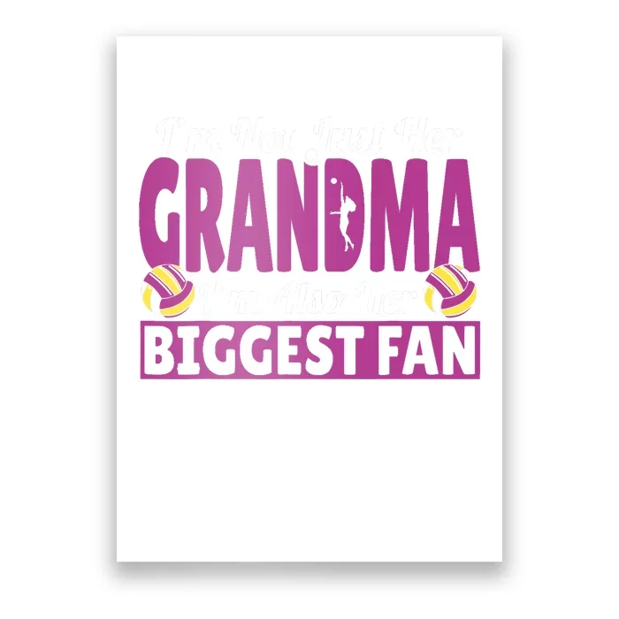 Grandmother Im Her Grandma Im Her Biggest Fan Volleyball Poster