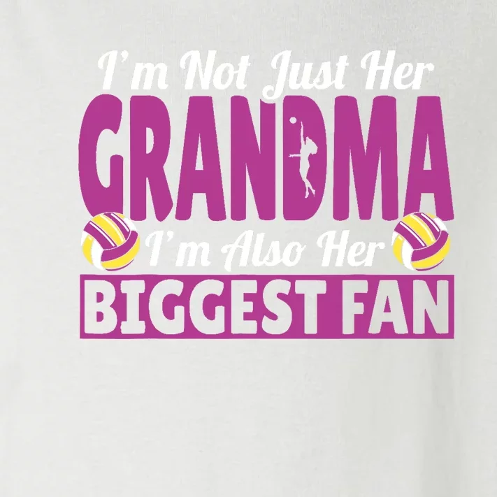 Grandmother Im Her Grandma Im Her Biggest Fan Volleyball Toddler Long Sleeve Shirt