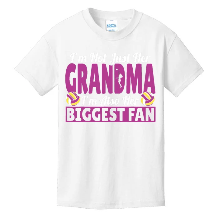 Grandmother Im Her Grandma Im Her Biggest Fan Volleyball Kids T-Shirt