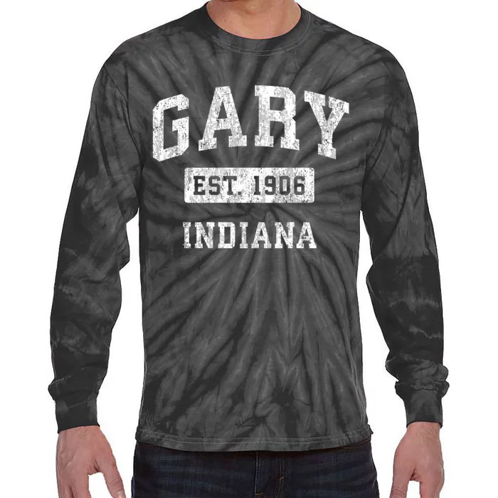 Gary Indiana In Vintage Established Sports Tie-Dye Long Sleeve Shirt