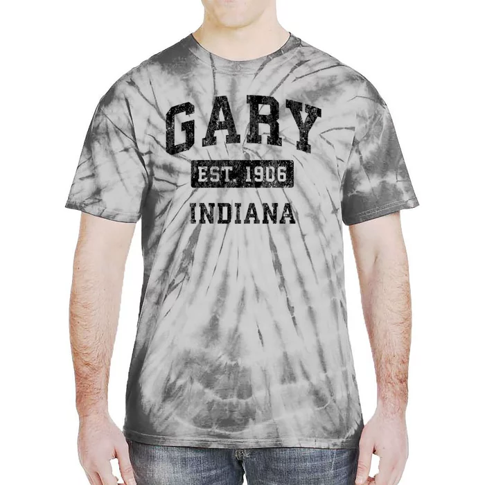 Gary Indiana In Vintage Established Sports Design Tie-Dye T-Shirt