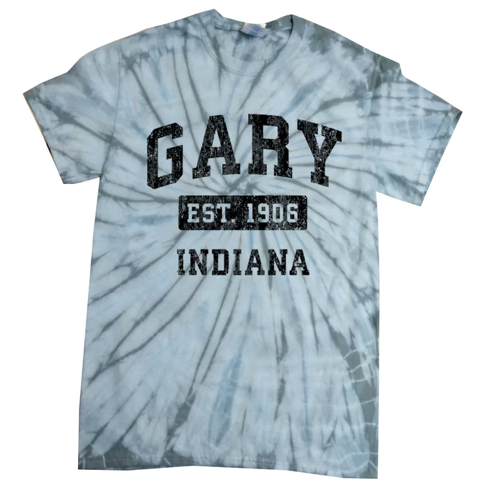 Gary Indiana In Vintage Established Sports Design Tie-Dye T-Shirt