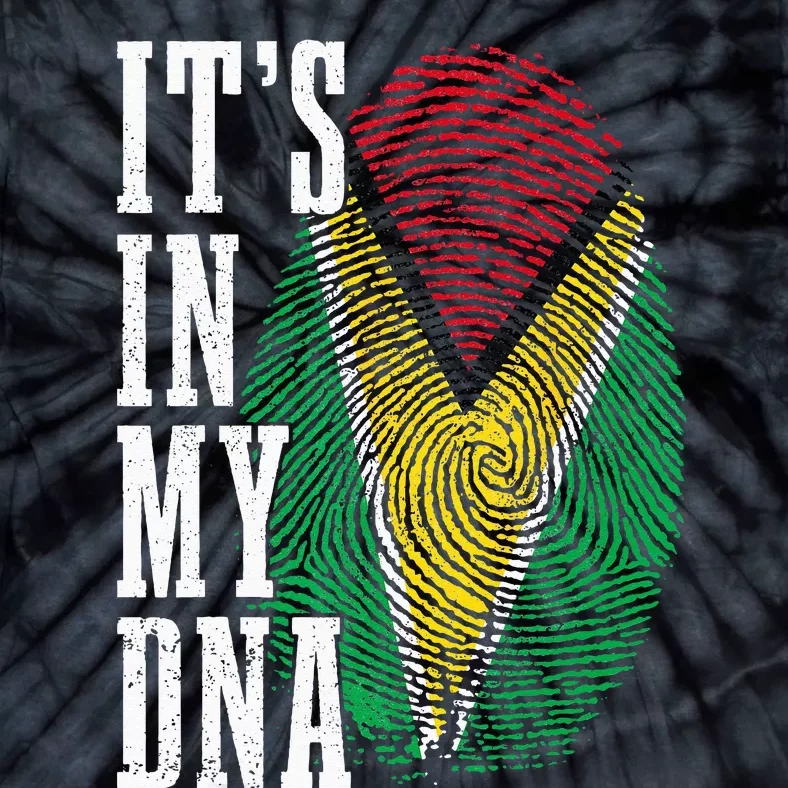 Guyana It's In My DNA Pride Guyanese Flag Roots Tie-Dye T-Shirt