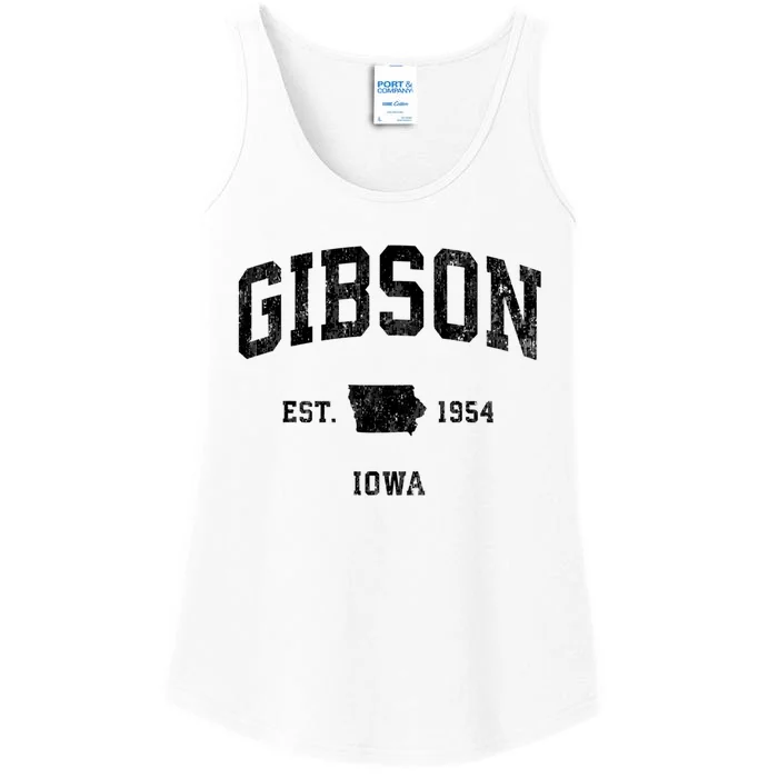 Gibson Iowa Ia Vintage Established Athletic Sports Design Ladies Essential Tank