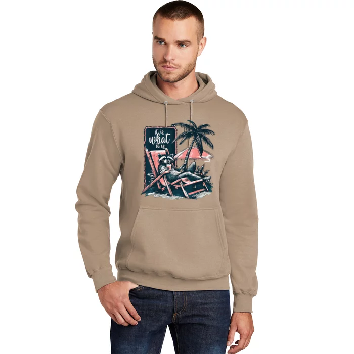 Groovy It Is What It Is Summer Raccoon Hoodie