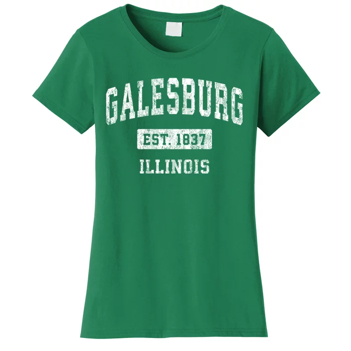 Galesburg Illinois Il Vintage Sports Women's T-Shirt