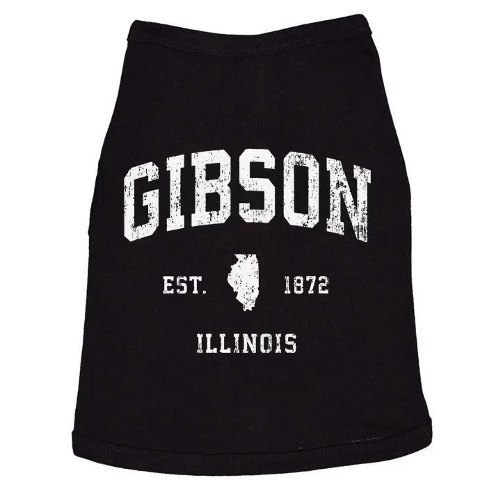 Gibson Illinois IL Vintage Athletic Sports Design Doggie Tank