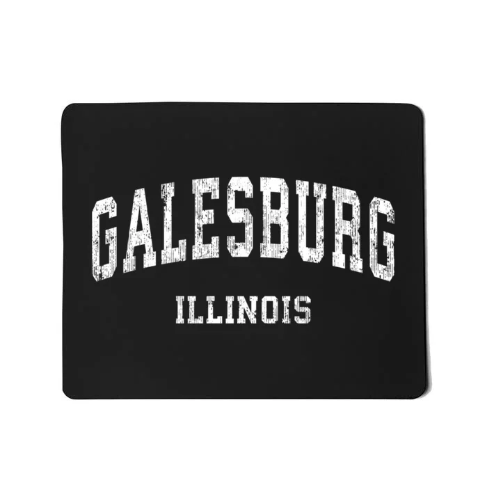 Galesburg Illinois Il Vintage Varsity Sports Design Mousepad