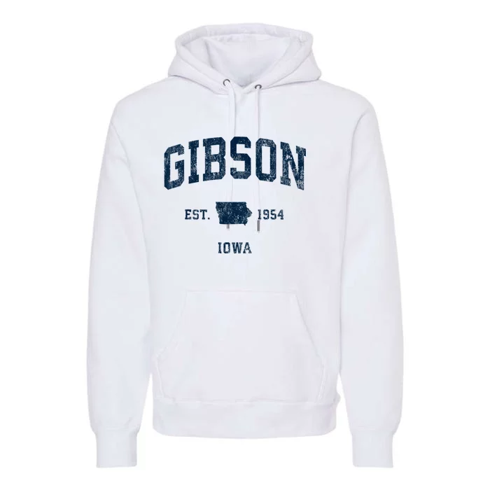 Gibson Iowa Ia Vintage Athletic Sports Premium Hoodie