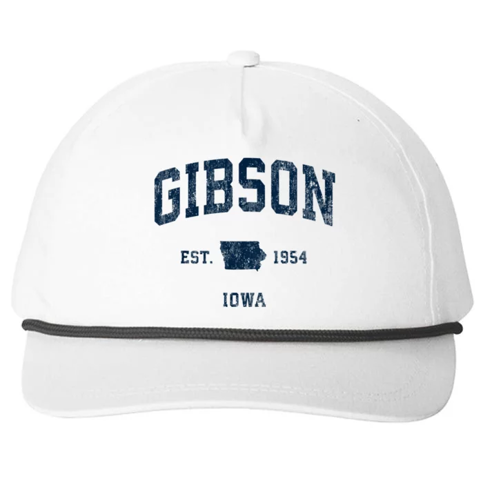 Gibson Iowa Ia Vintage Athletic Sports Snapback Five-Panel Rope Hat