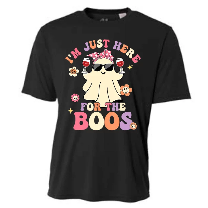 Groovy Im Just Here For The Boos Ghost Halloween Ing Gift Cooling Performance Crew T-Shirt