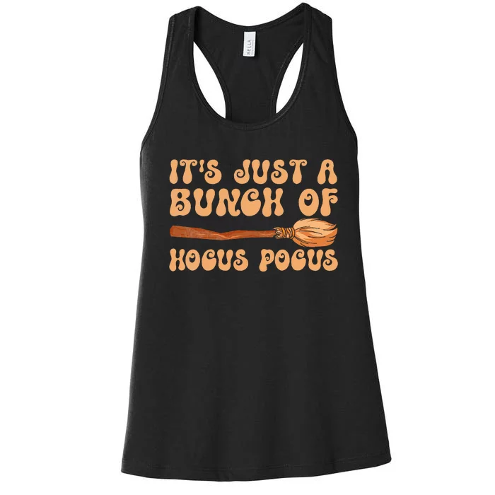 Ghost Its Just A Bunch Of Halloween Costume Women's Racerback Tank