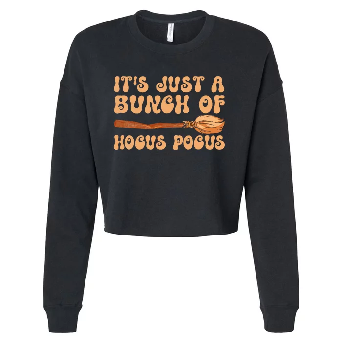 Ghost Its Just A Bunch Of Halloween Costume Cropped Pullover Crew