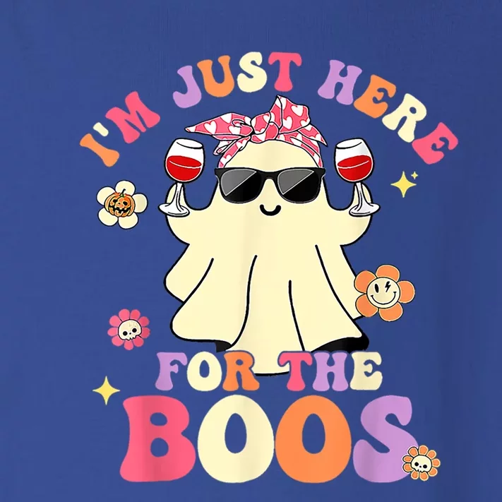 Groovy Im Just Here For The Boos Ghost Halloween Ing Funny Gift Toddler Long Sleeve Shirt