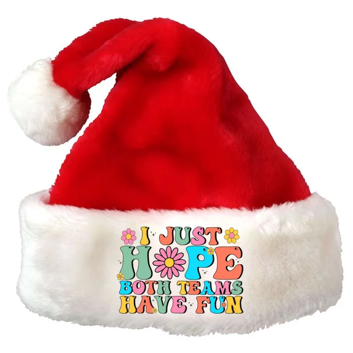 Groovy I Just Hope Both Teams Have Team Player Football Premium Christmas Santa Hat