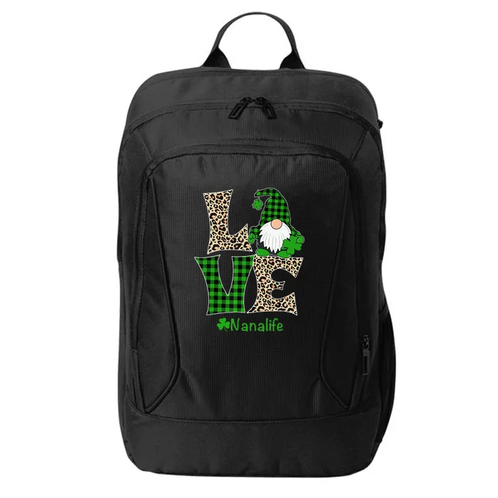 Gnome Irish Love Nana Life Funny St Patrick's Day City Backpack