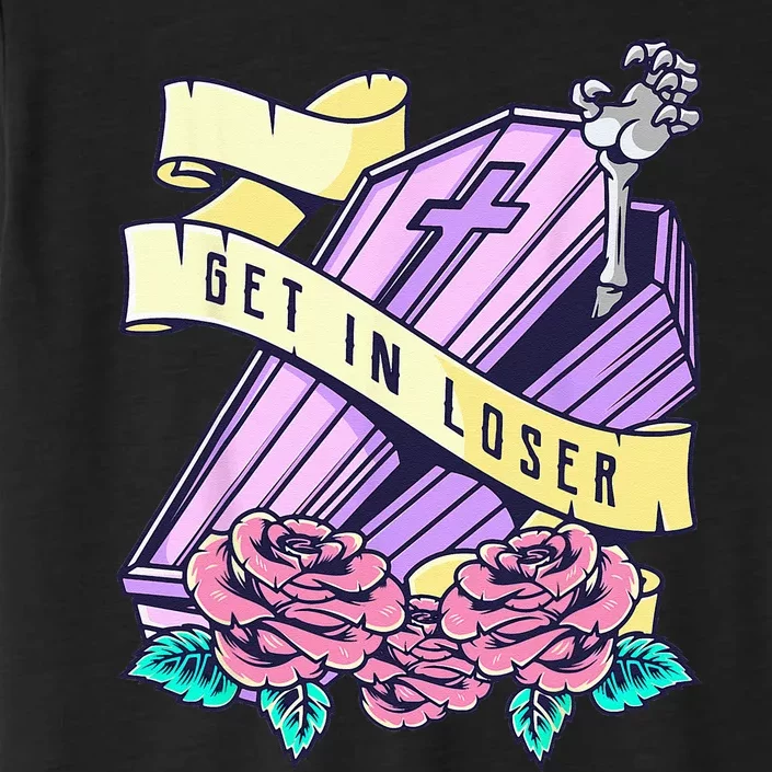 Get In Loser Coffin Pastel Goth Kawaii Halloween Aesthetic ChromaSoft Performance T-Shirt